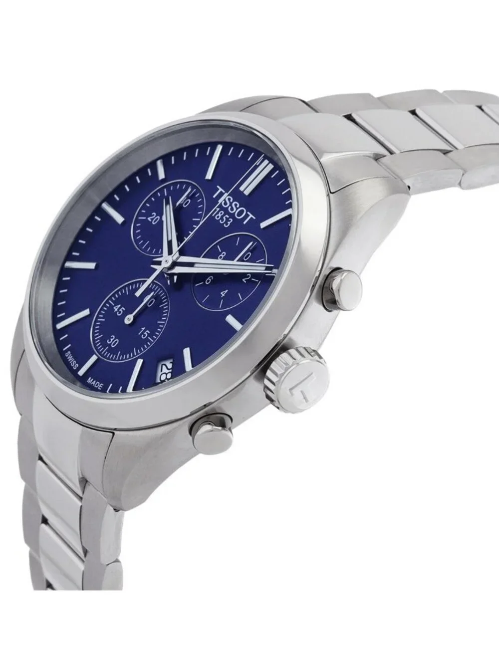 NWT Tissot PR 100 Chronograph Quartz Blue Dial Men's Watch T1504171104100